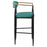 Tina Metal Pub Height Bar Stool with Upholstered Back and Seat set of 2