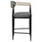 Tina Metal Counter Height Bar Stool with Upholstered Back and Seat