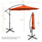 10 Feet Offset Umbrella with 8 Ribs Cantilever and Cross Base