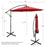 10 Feet Offset Umbrella with 8 Ribs Cantilever and Cross Base