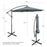 10 Feet Offset Umbrella with 8 Ribs Cantilever and Cross Base