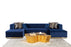 Elisha Velvet  Double Chaise Sectional