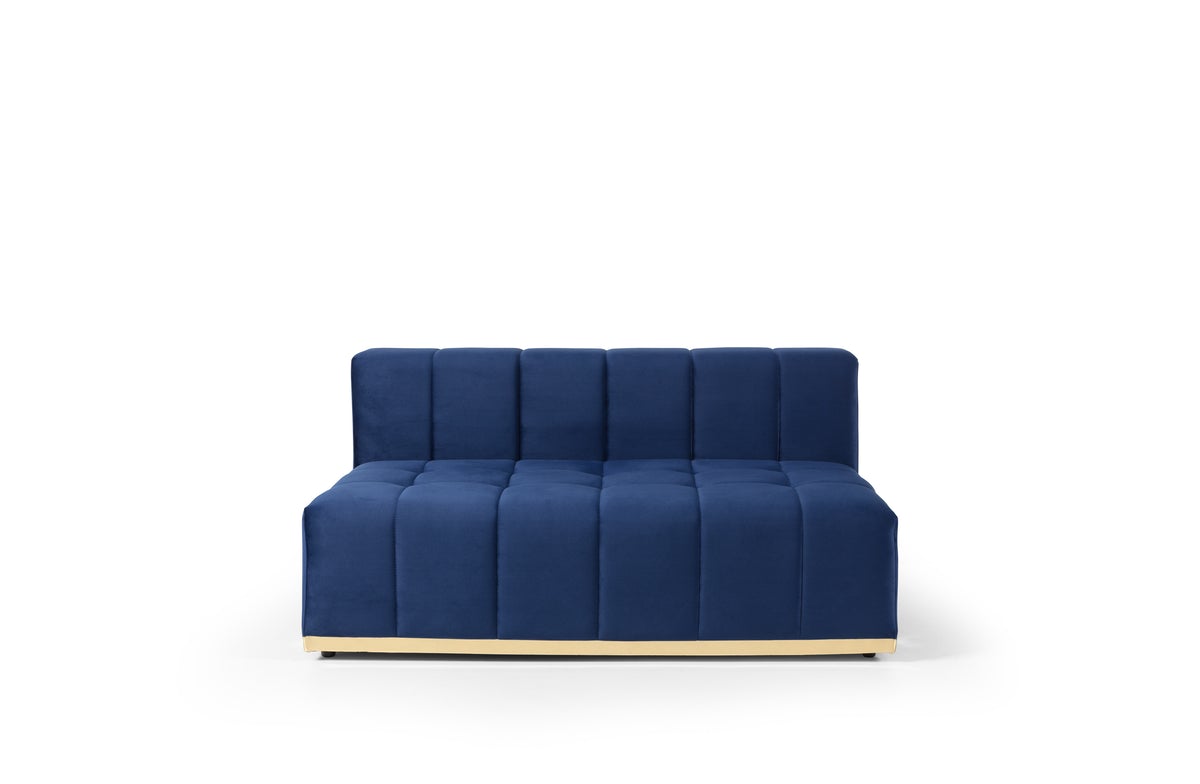 Elisha Velvet  Double Chaise Sectional