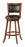 Upholstered Swivel Bar Stools Chestnut And Black