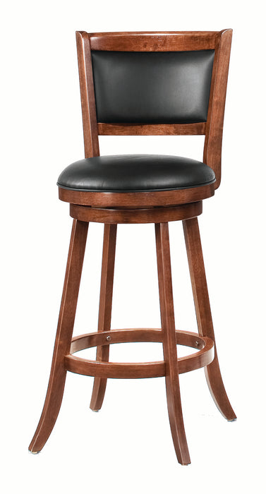 Upholstered Swivel Bar Stools Chestnut And Black