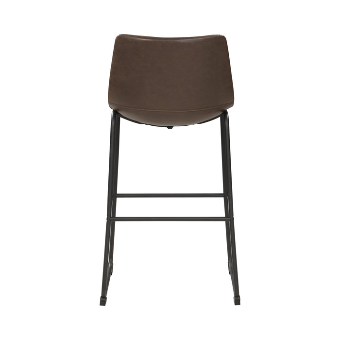 Armless Bar Stools Two-Tone Brown And Black