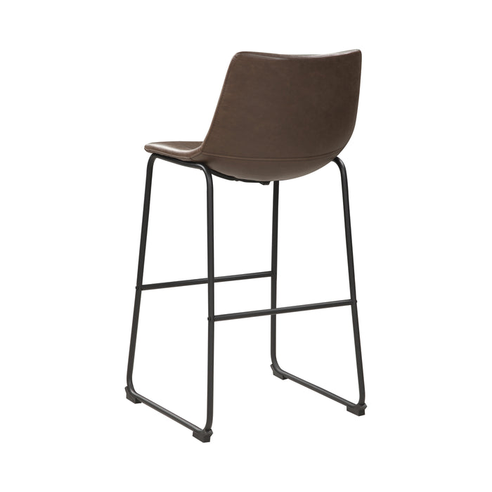 Armless Bar Stools Two-Tone Brown And Black