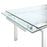 Wexford Glass Top Dining Table With Extension Leaves Chrome