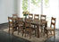 Coleman Rectangular 7 pc Dining Table  Set Rustic Golden Brown