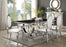 Antoine Rectangular Dining Table Chrome And Black