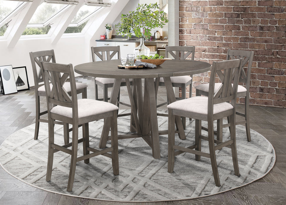 Athens 5-Piece Counter Height Dining Set Barn Grey