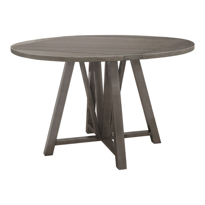 Athens Round Counter Height Table With Drop Leaf Barn Grey