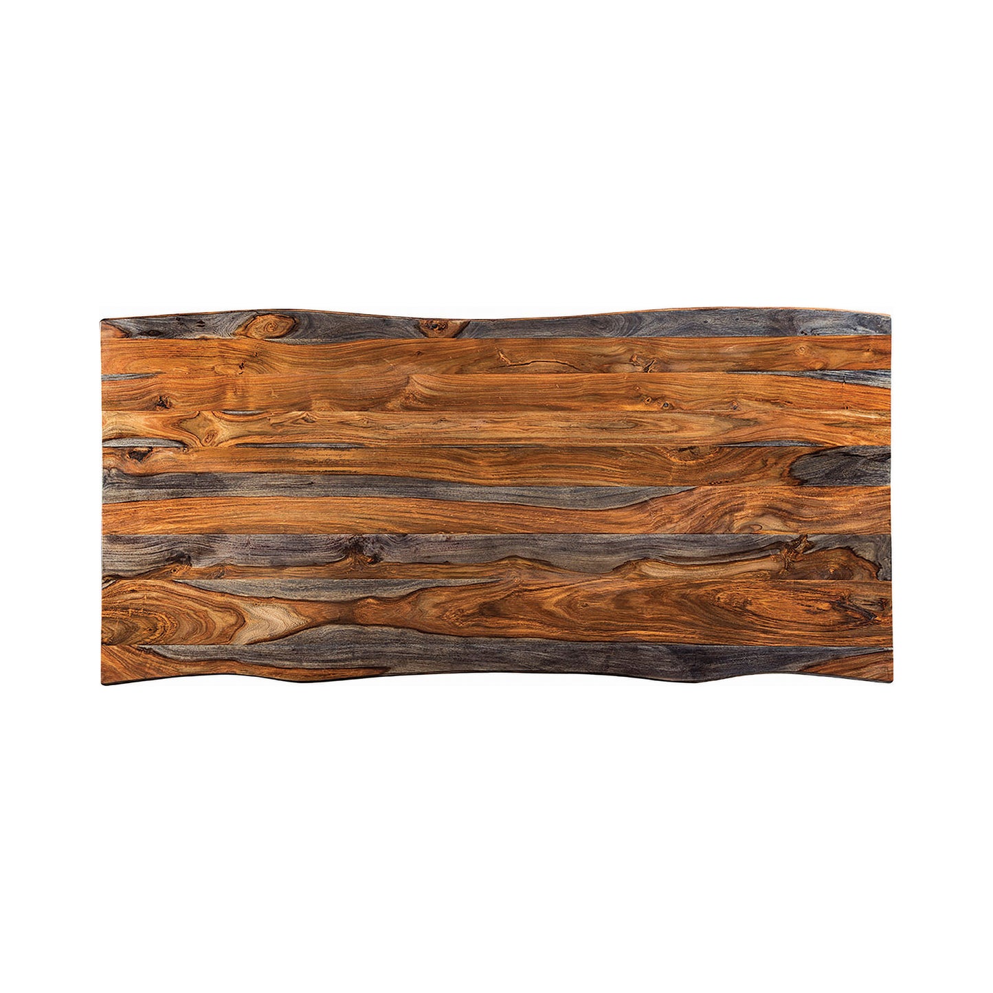 Ditman Live Edge Dining Table Grey Sheessam And Black