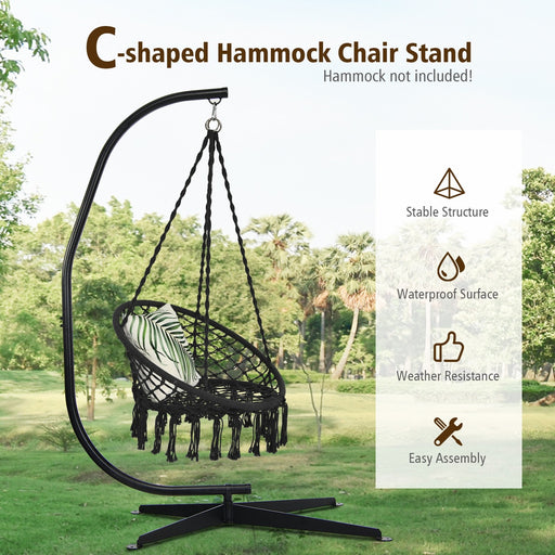 Solid Steel C Hammock Frame Stand