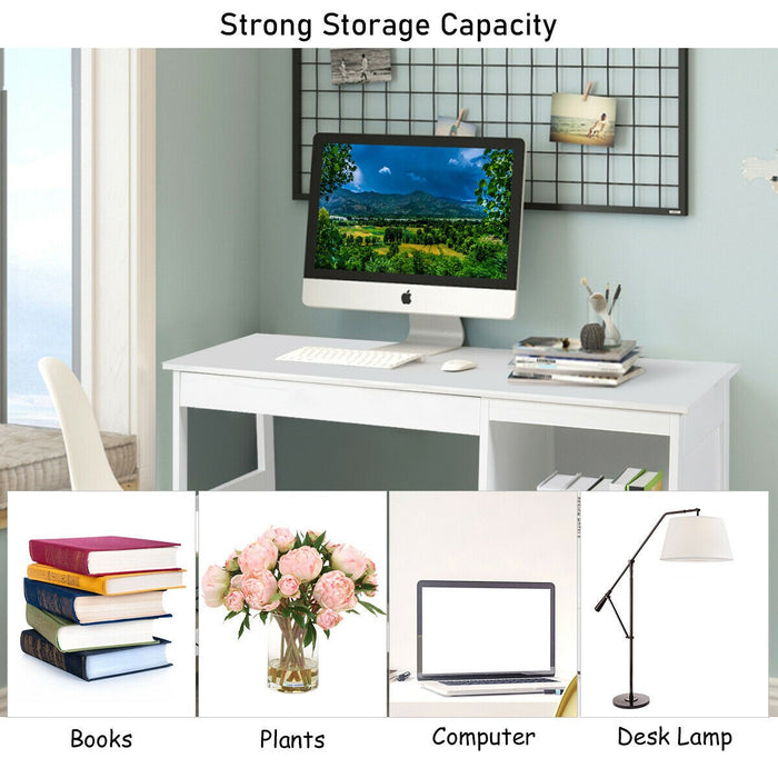 47.5" Modern Home Computer Desk with 2 Storage Drawers