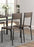 5-Piece Dining Set Ark Brown And Matte Black