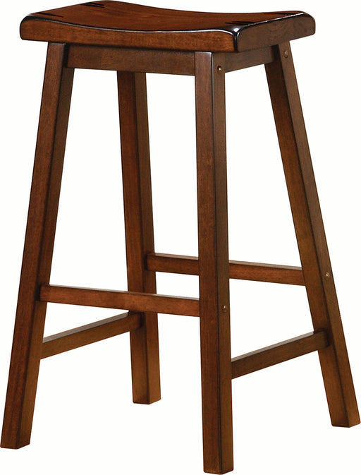 Transitional Chestnut Bar-Height Stool