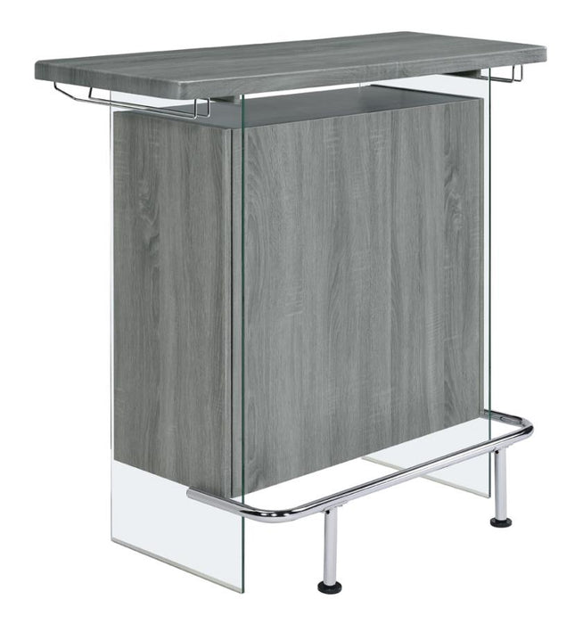 Acosta Rectangular Bar Unit With Footrest And Glass Side PanelsHENDERSON (DIS)