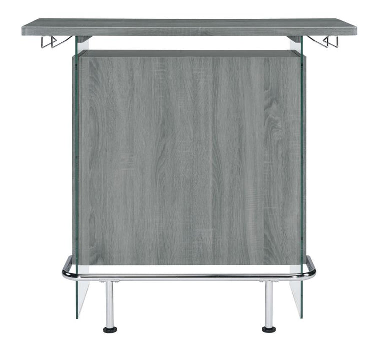 Acosta Rectangular Bar Unit With Footrest And Glass Side PanelsHENDERSON (DIS)