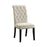 Tufted Back Upholstered Side Chair Beige