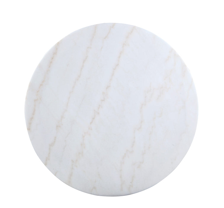 Kella Round Dining Table Natural Marble And Gold