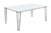 Pauline Rectangular Dining Table With Metal Leg White And Chrome