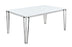 Pauline Rectangular Dining Table With Metal Leg White And Chrome