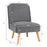 Velvet Accent Chair with Rubber Wood Legs for Living Room