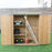 64" Wooden Storage Shed Outdoor Fir Wood Cabinet