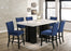 2220 - (FAUX MARBLE) Counter Height Table + 6 Chair Set