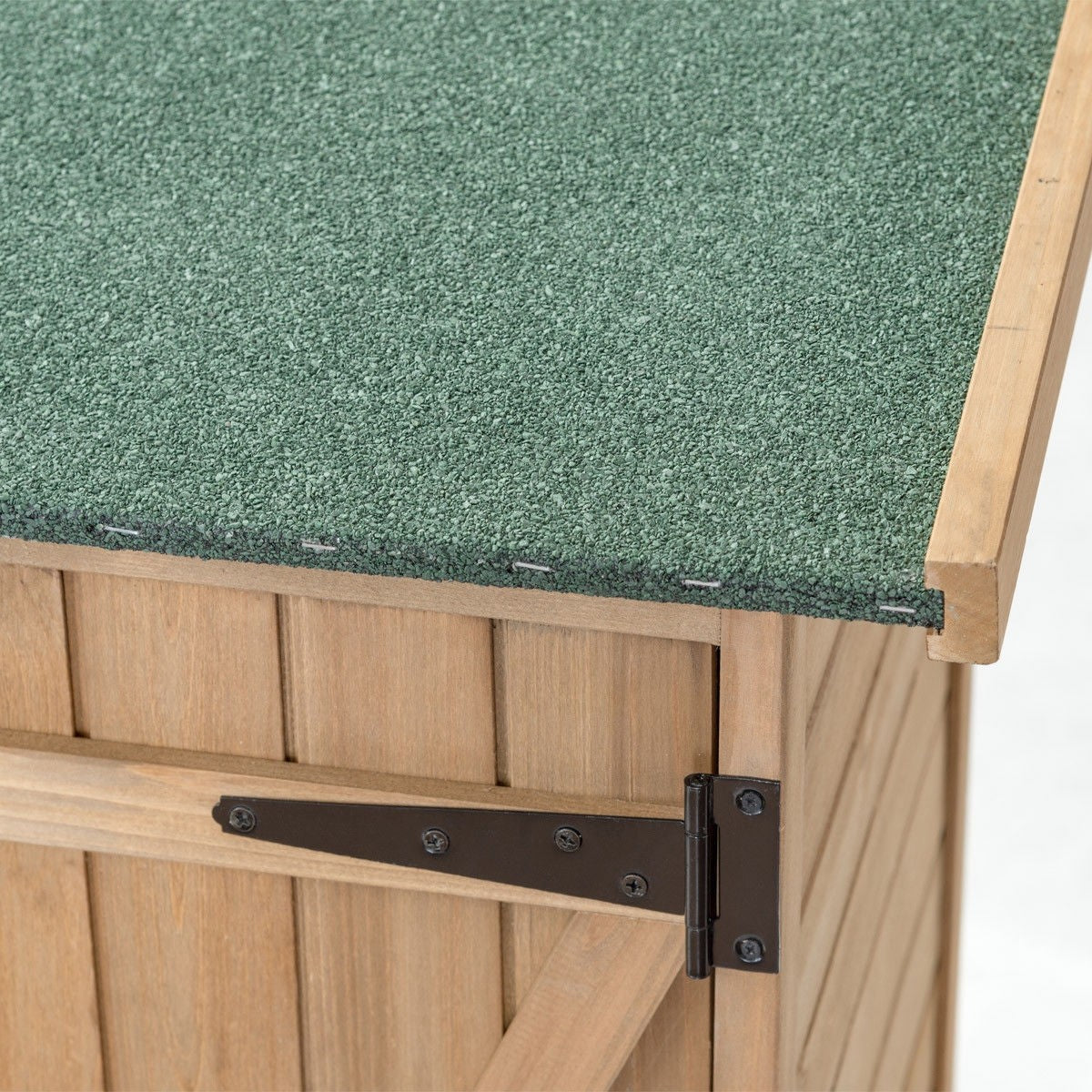64" Wooden Storage Shed Outdoor Fir Wood Cabinet