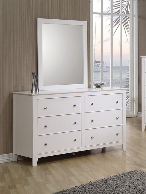 Selena 6-Drawer Dresser White