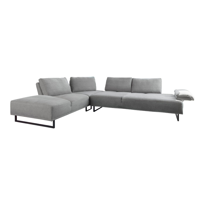 Arden 2-Piece Adjustable Back Sectional Taupe