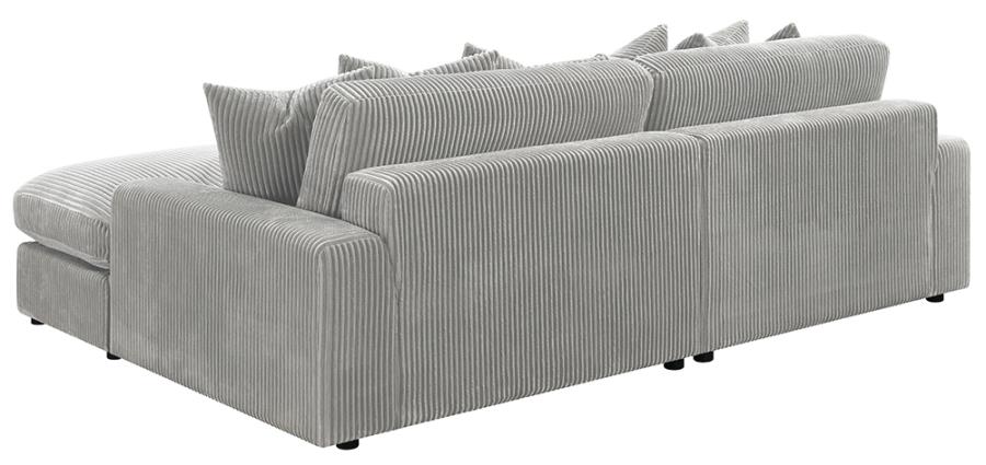 Blaine Upholstered Reversible Sectional Fog