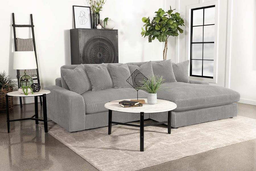 Blaine Upholstered Reversible Sectional Fog