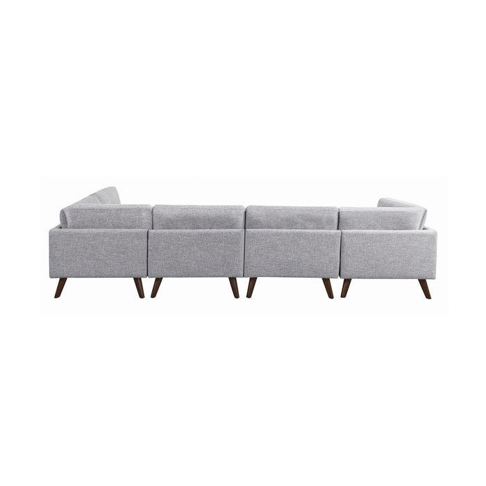 Churchill Button Tufted Corner Sofa Grey