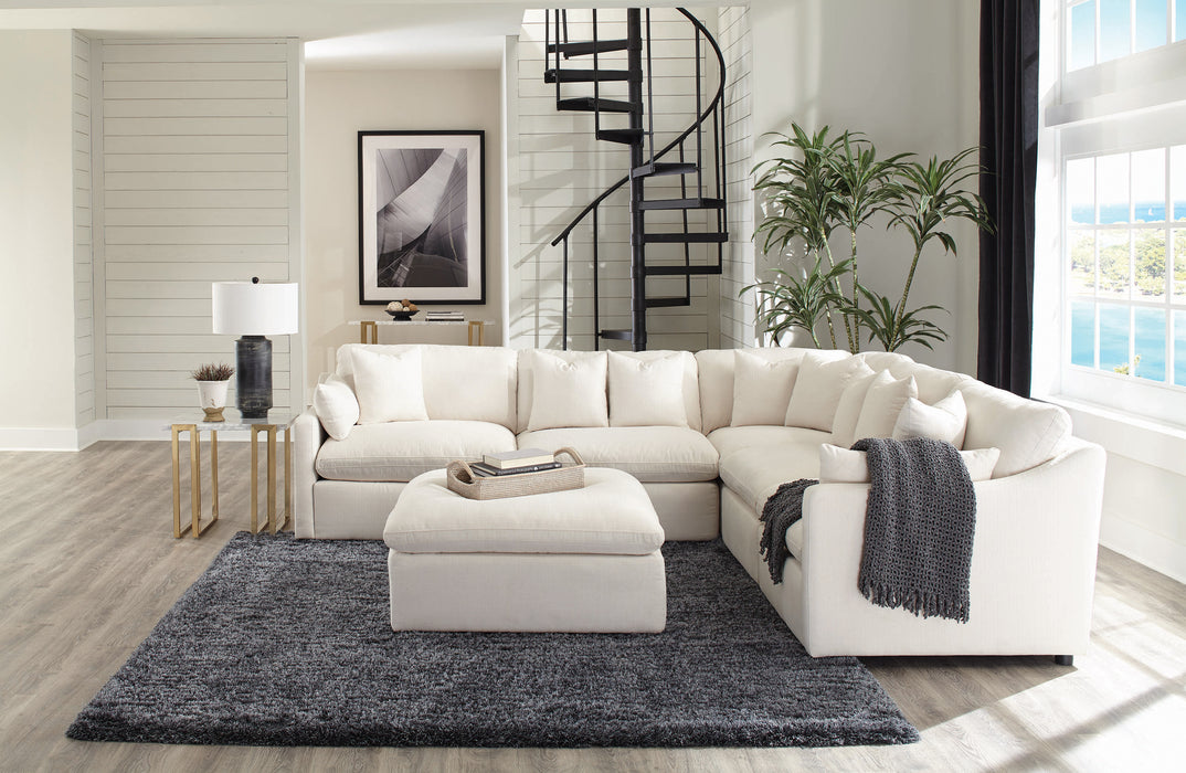 Hobson Sloped Track Arms Sofa Off-White