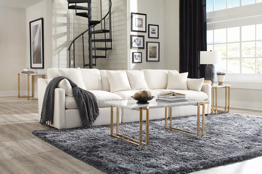 Hobson Sloped Track Arms Sofa Off-White