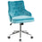 Tufted Upholstered Swivel Computer Desk Chair with Nailed Trim