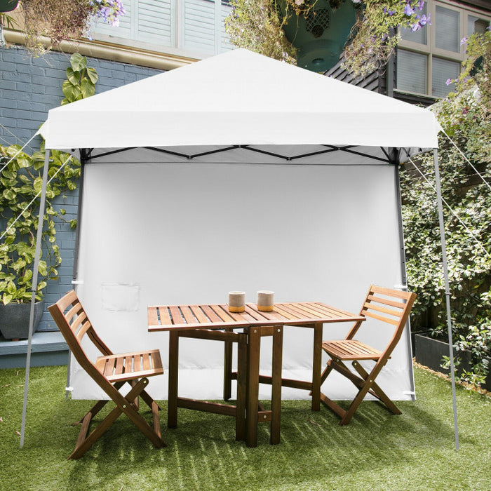 10 x 10 Feet Pop Up Tent Slant Leg Canopy with Roll-up Side Wall