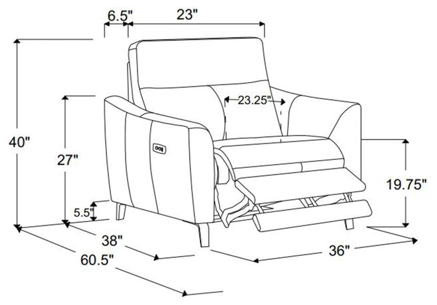 Derek Upholstered Power Recliner