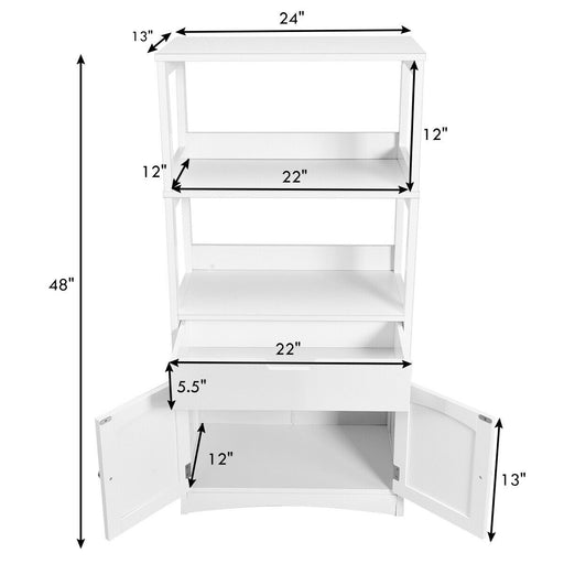 Bathroom Storage Cabinet with Drawer and Shelf Floor