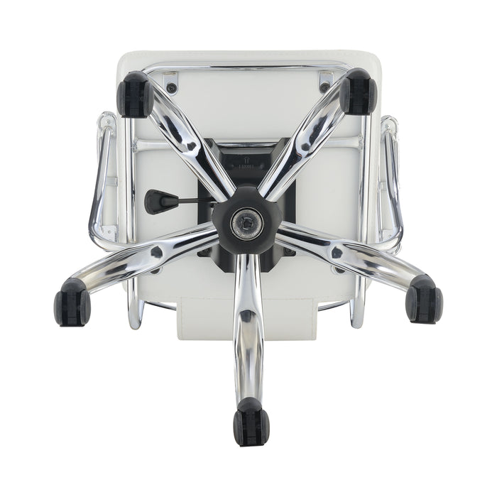 Adjustable Height Office Chair White And Chrome