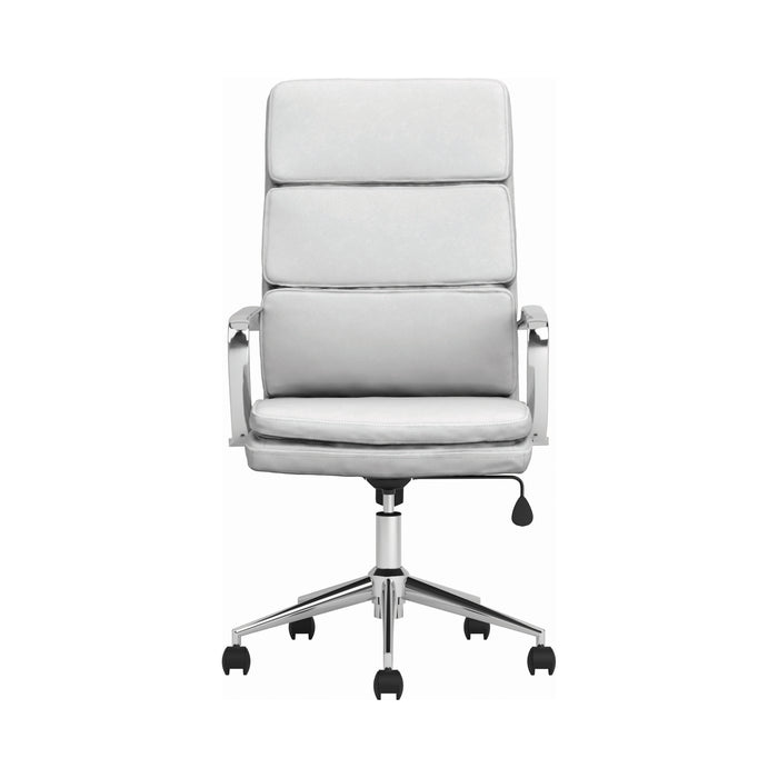 High Back Upholstered Office Chair White