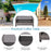 4 Pieces Patio Rattan Furniture Set Coffee Table Cushioned Sofa