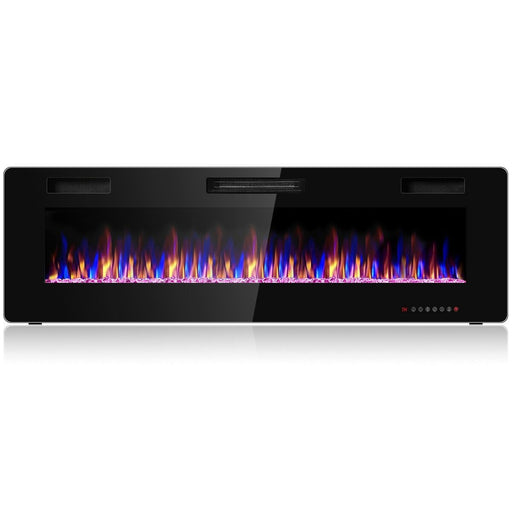 60 Inch Recessed Ultra Thin Mounted Wall Electric Fireplace