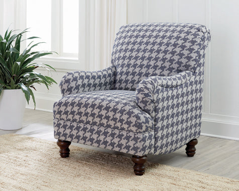 Gwen Recessed Arms Accent Chair Blue