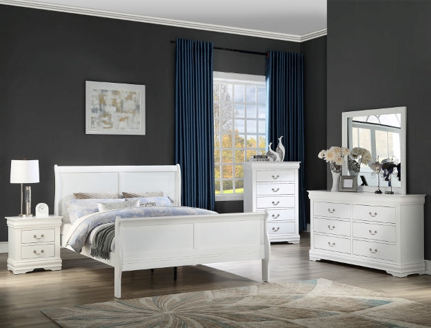 Louis Philip Queen Bedroom Set White