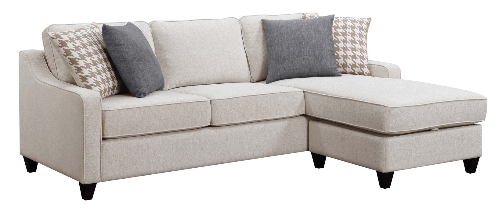 Scott Living Montgomery Transitional Cream Sectional Reversible Chaise_2