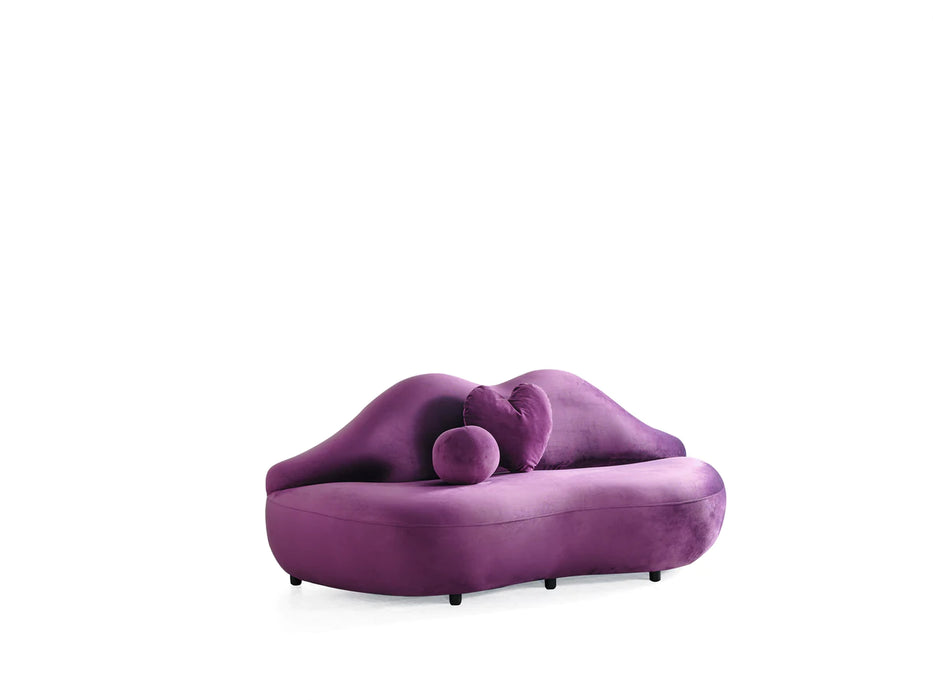 Lips P Velvet Loveseat